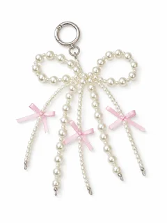 آویز مرواریدی Pink Pearl Bow | آویز پاپیون مرواریدی صورتی