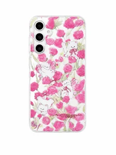 Pink Teddy Garden Case | قاب گل رز و خرس صورتی مناسب برای گوشی شیائومی Redmi Note 15 pro 4G